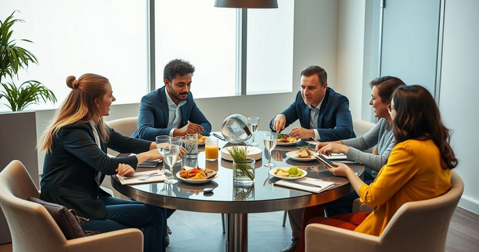 Almoço na empresa: como transformar a refeição em um momento de integração e produtividade Almoço na empresa: como transformar a refeição em um momento de integração e produtividade